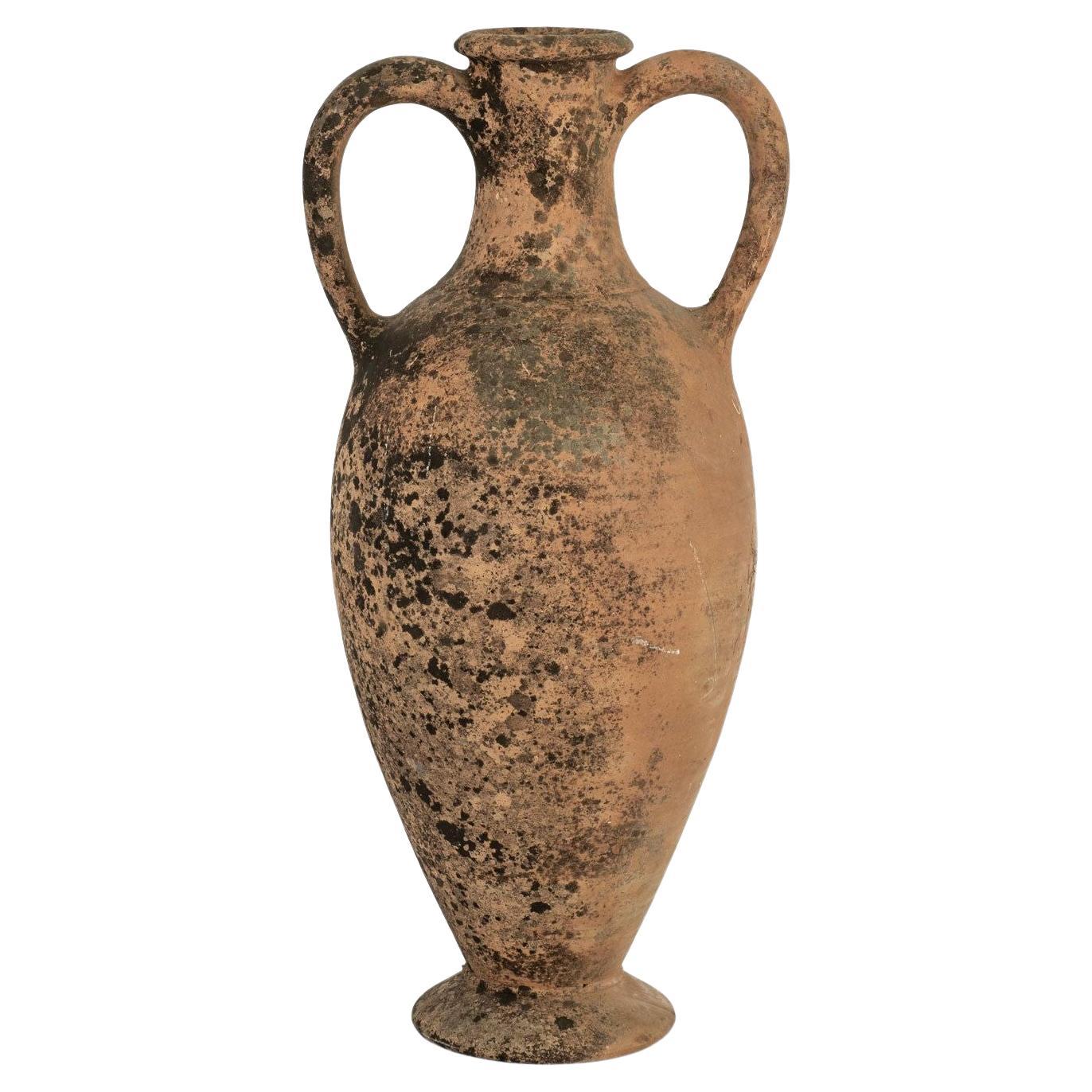 Large-Scale Vintage Terracotta Urn