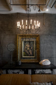 Large-Scale Vintage Wire Formed Chandelier