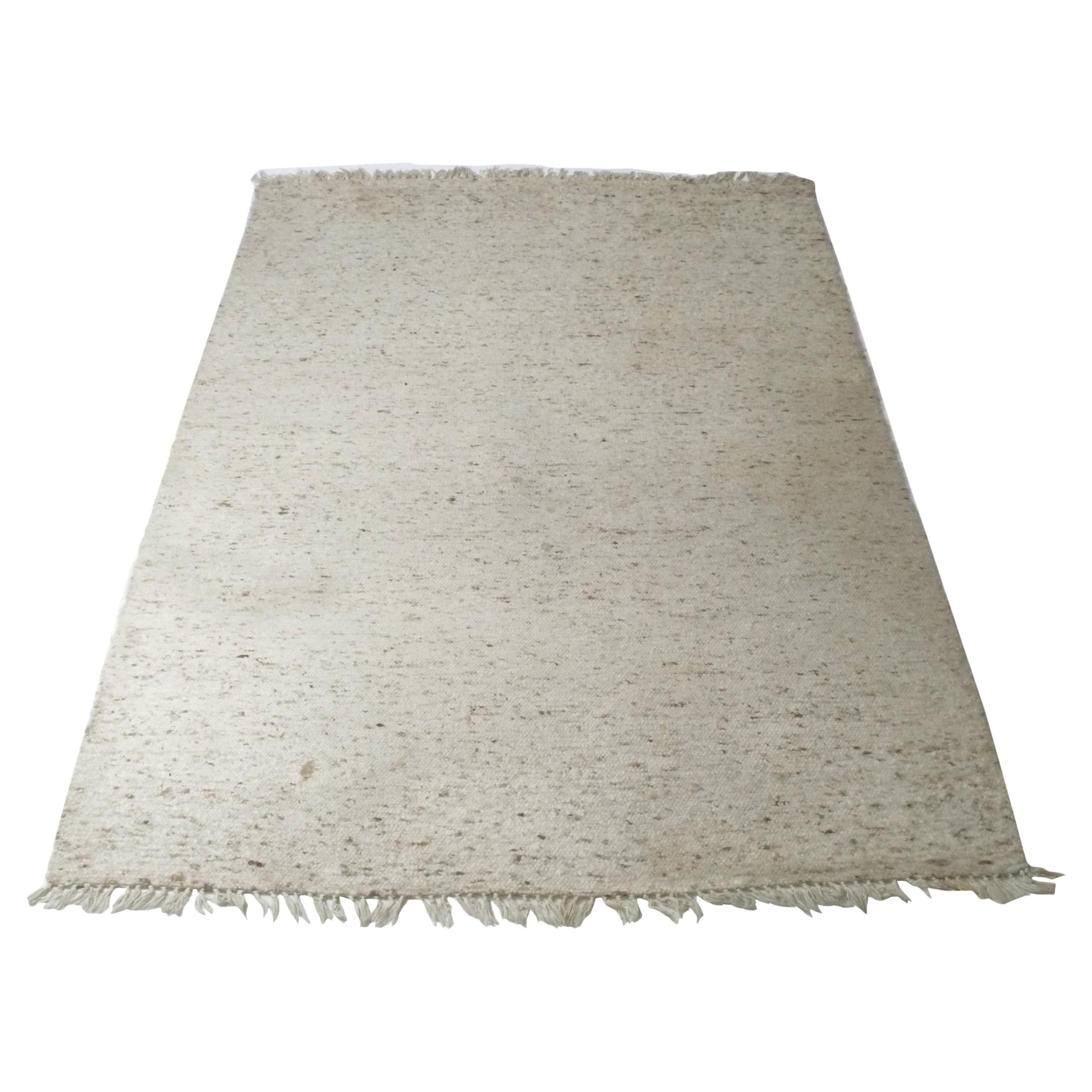 Large Scale Vintage Wool Rug 148" x 96" Hand Knotted 1950s For Sale