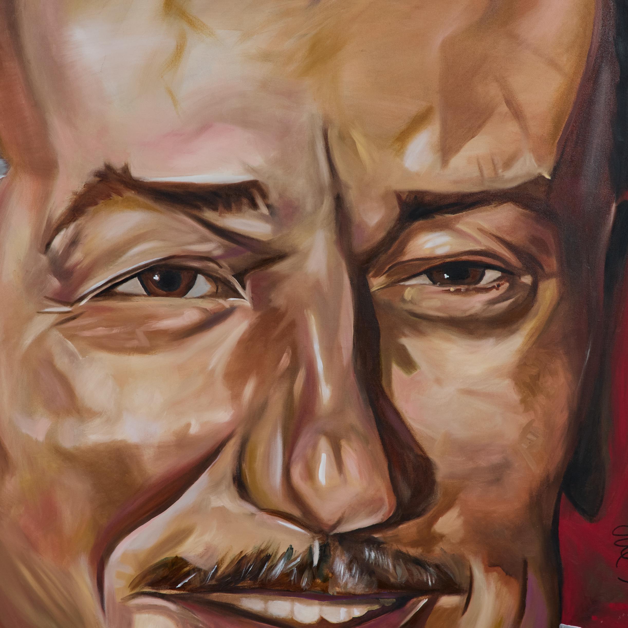 Modern Large Scale Walt Disney Portrait Painting For Sale