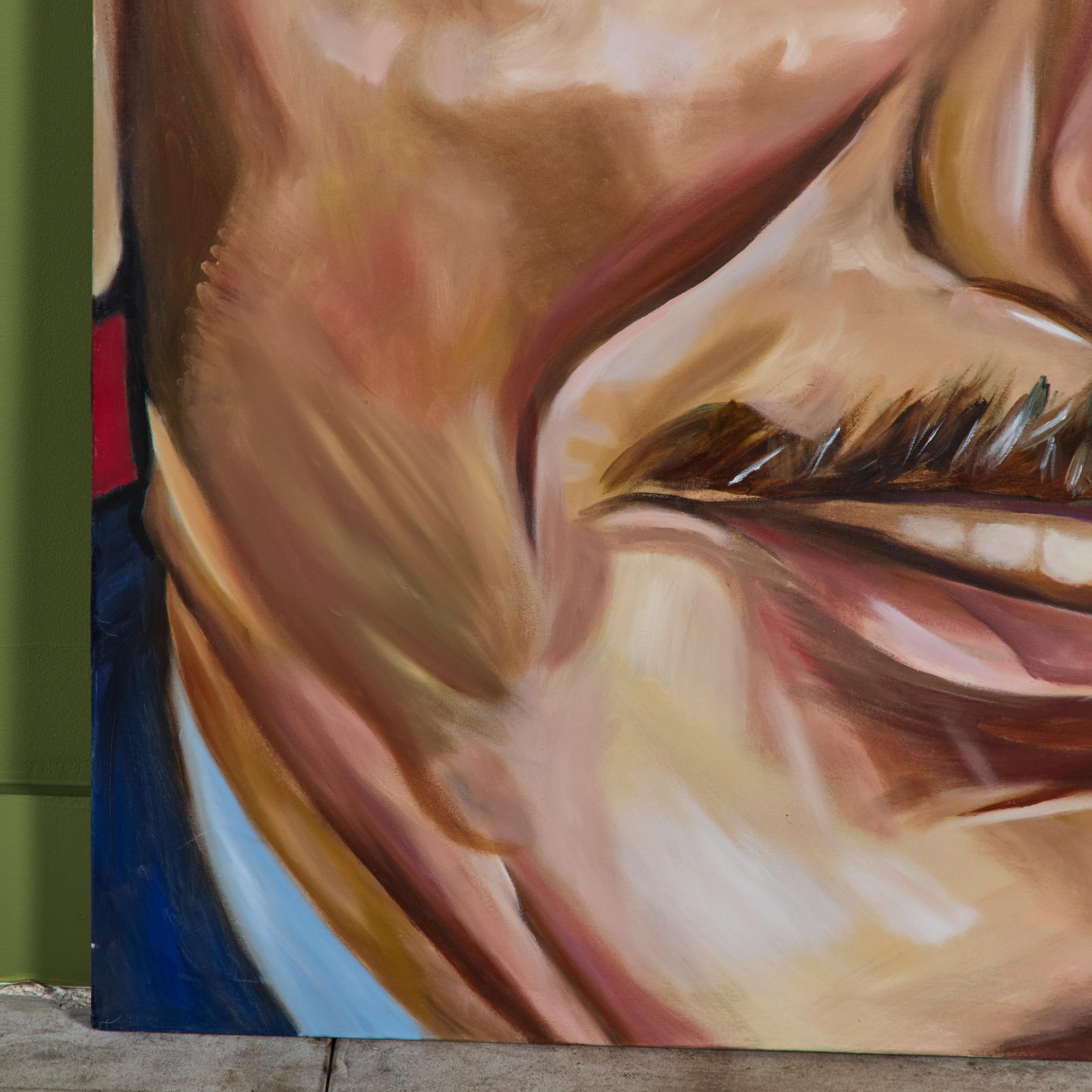 Large Scale Walt Disney Portrait Painting In Excellent Condition For Sale In Los Angeles, CA