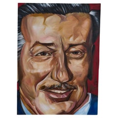 Pintura retrato Walt Disney a gran escala