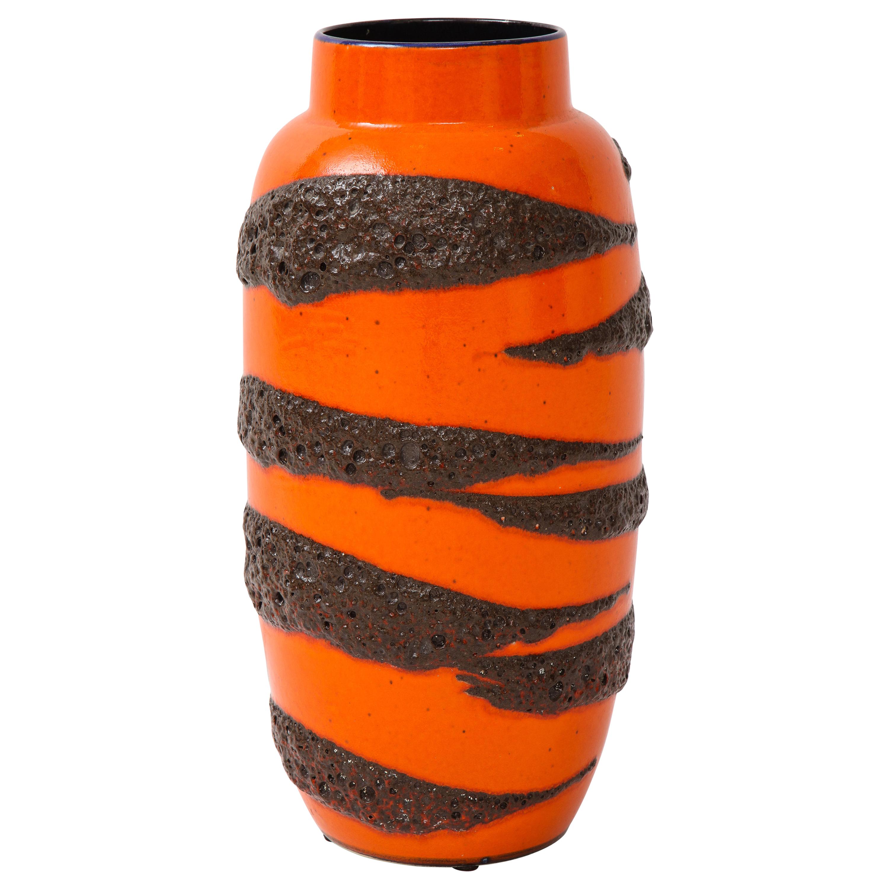 Large Scale West German Ceramic Vase For Sale