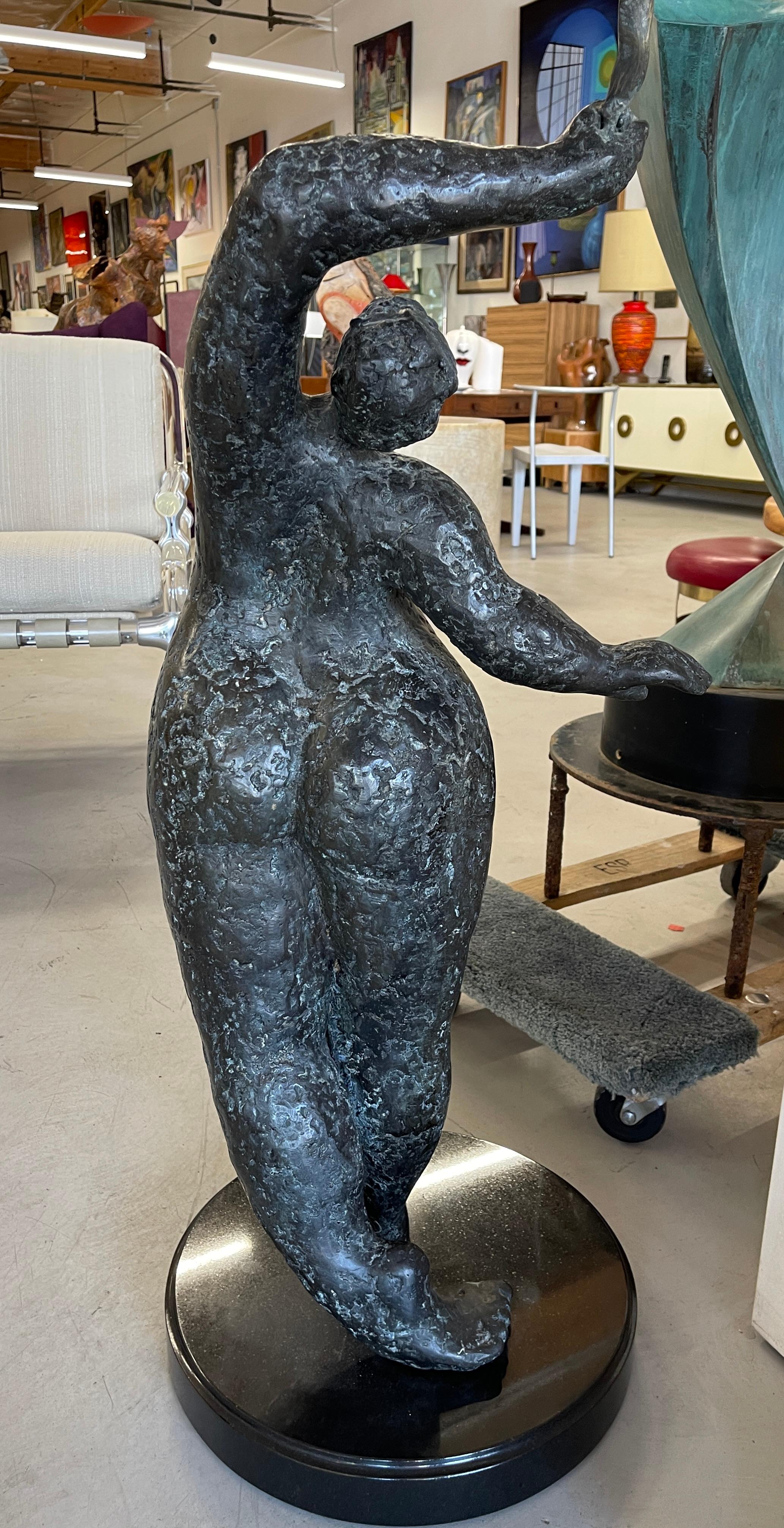Large Scale Whimsical Dancing Lady Bronze Ramona Rowley For Sale 4