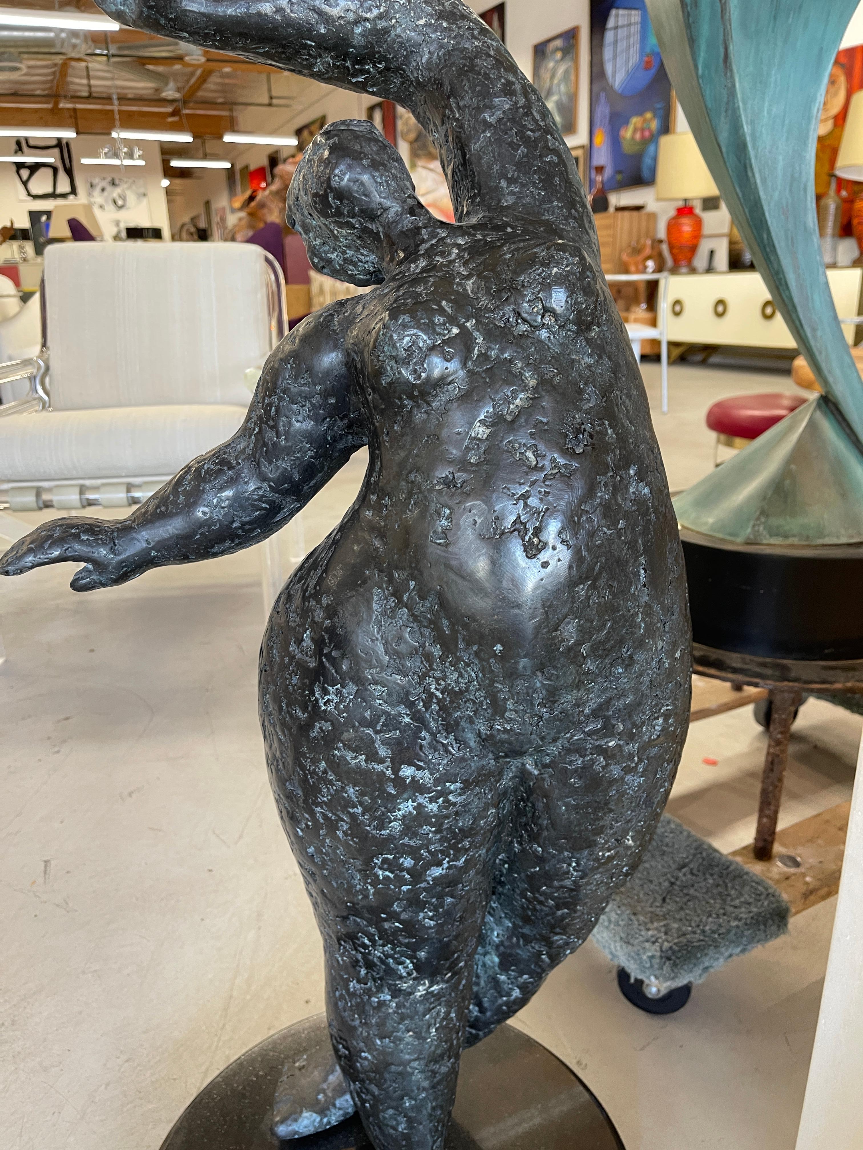 Large Scale Whimsical Dancing Lady Bronze Ramona Rowley For Sale 2