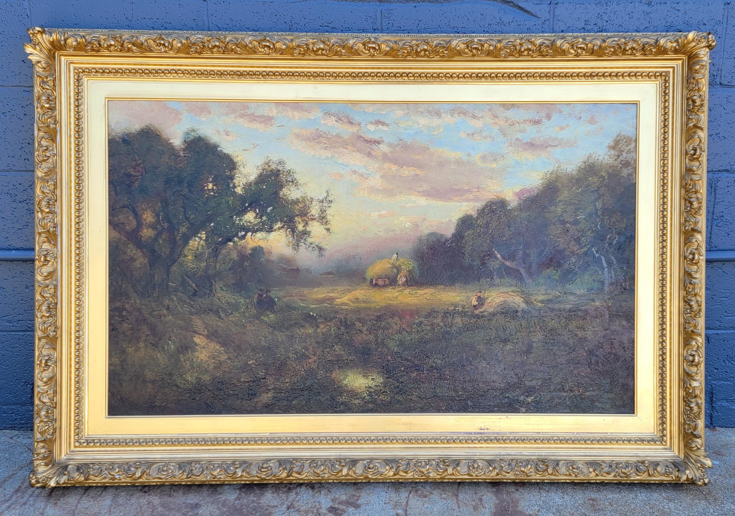 Exceptional 19th century landscape painting by Important American artist William Keith. Titled 