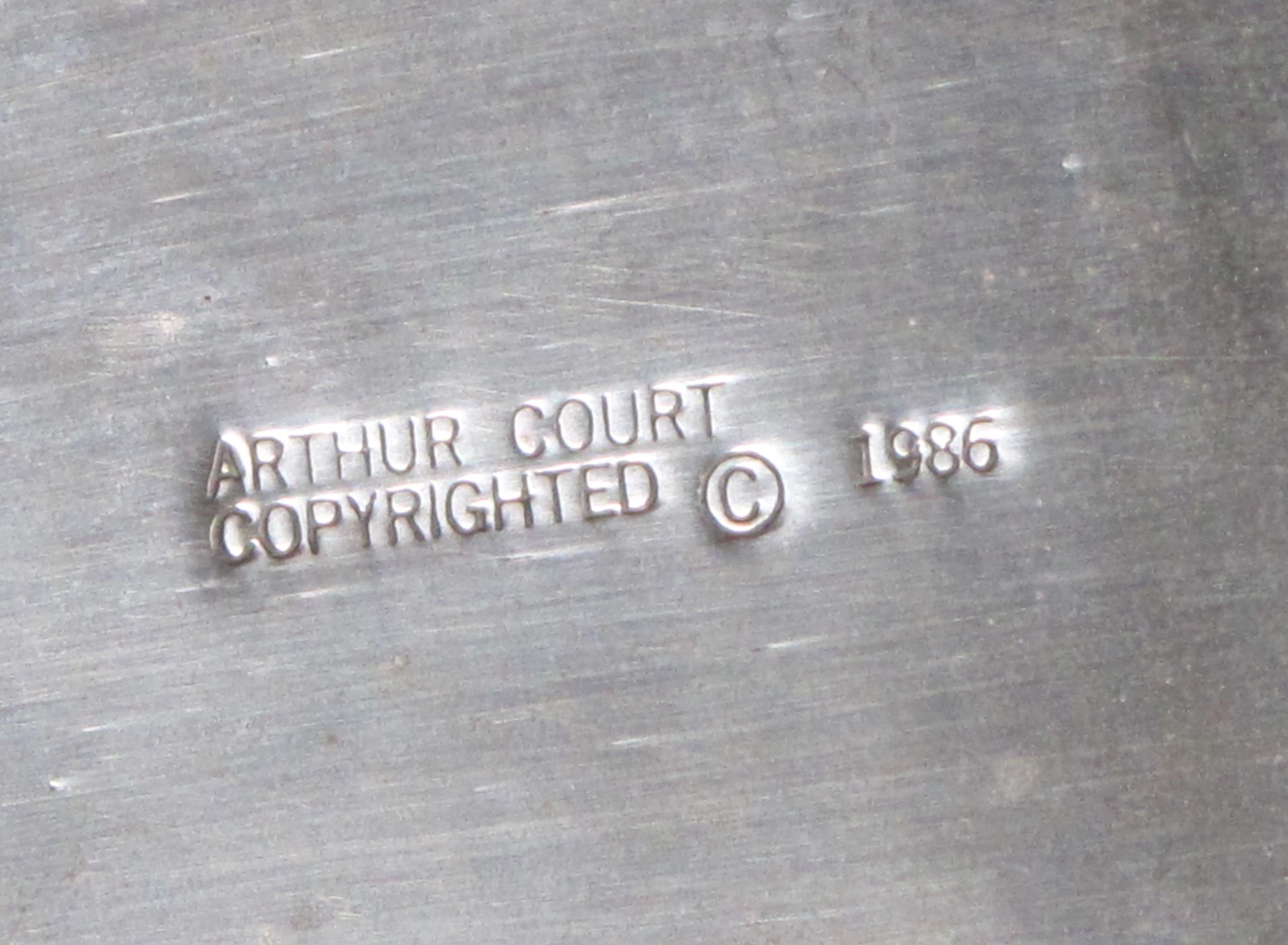 Large-Scaled American Polished Aluminum & Brass Rabbit Wine Cooler, Arthur Court 1