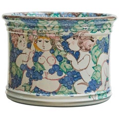 Large-Scaled and Unique Studio-Made Bjorn Wiinblad Signed Ceramic Jardinière