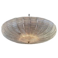 Large Scales Flush Mount Murano Glass Chandelier