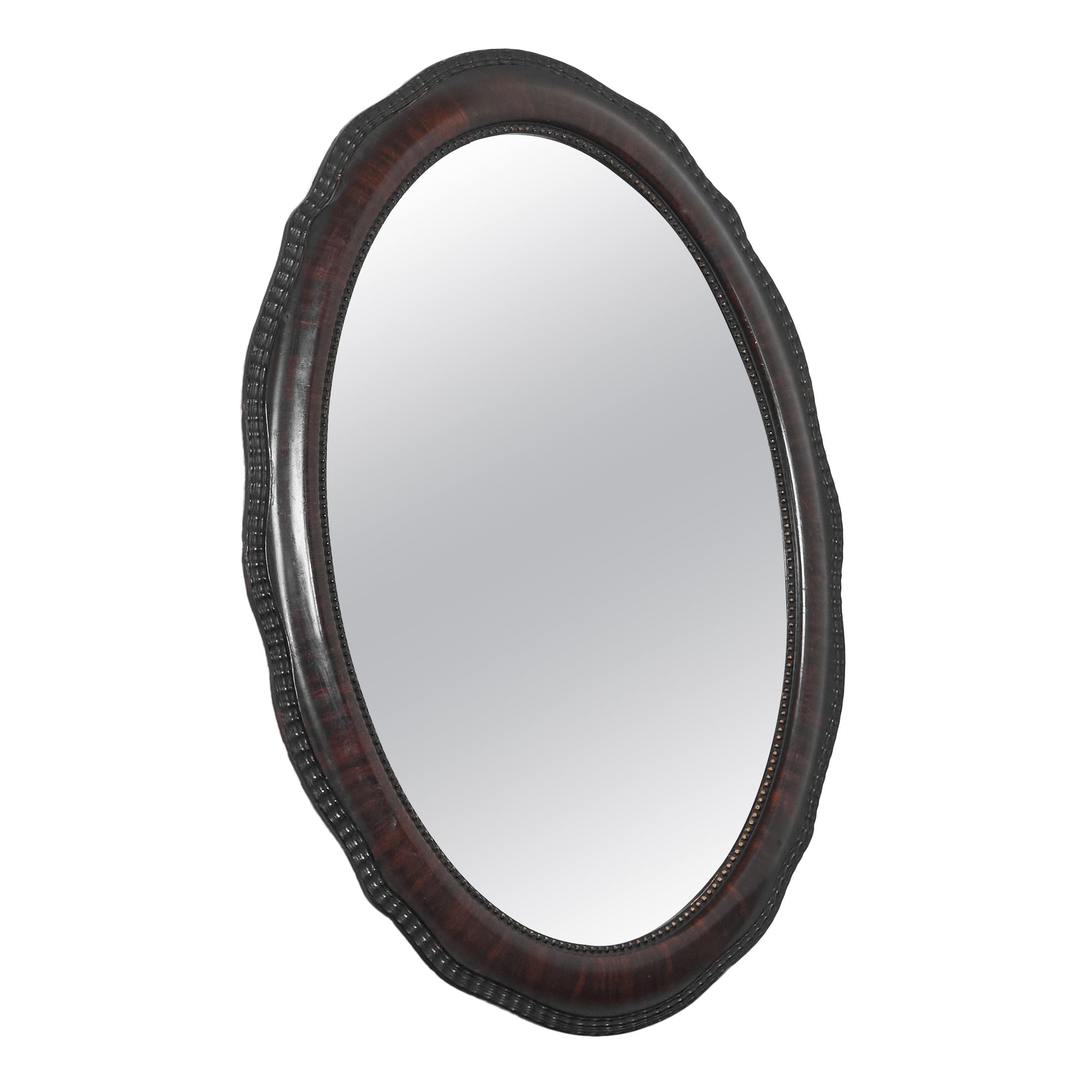 Grande specchio smerlato Antique Mirror in Wood 1900