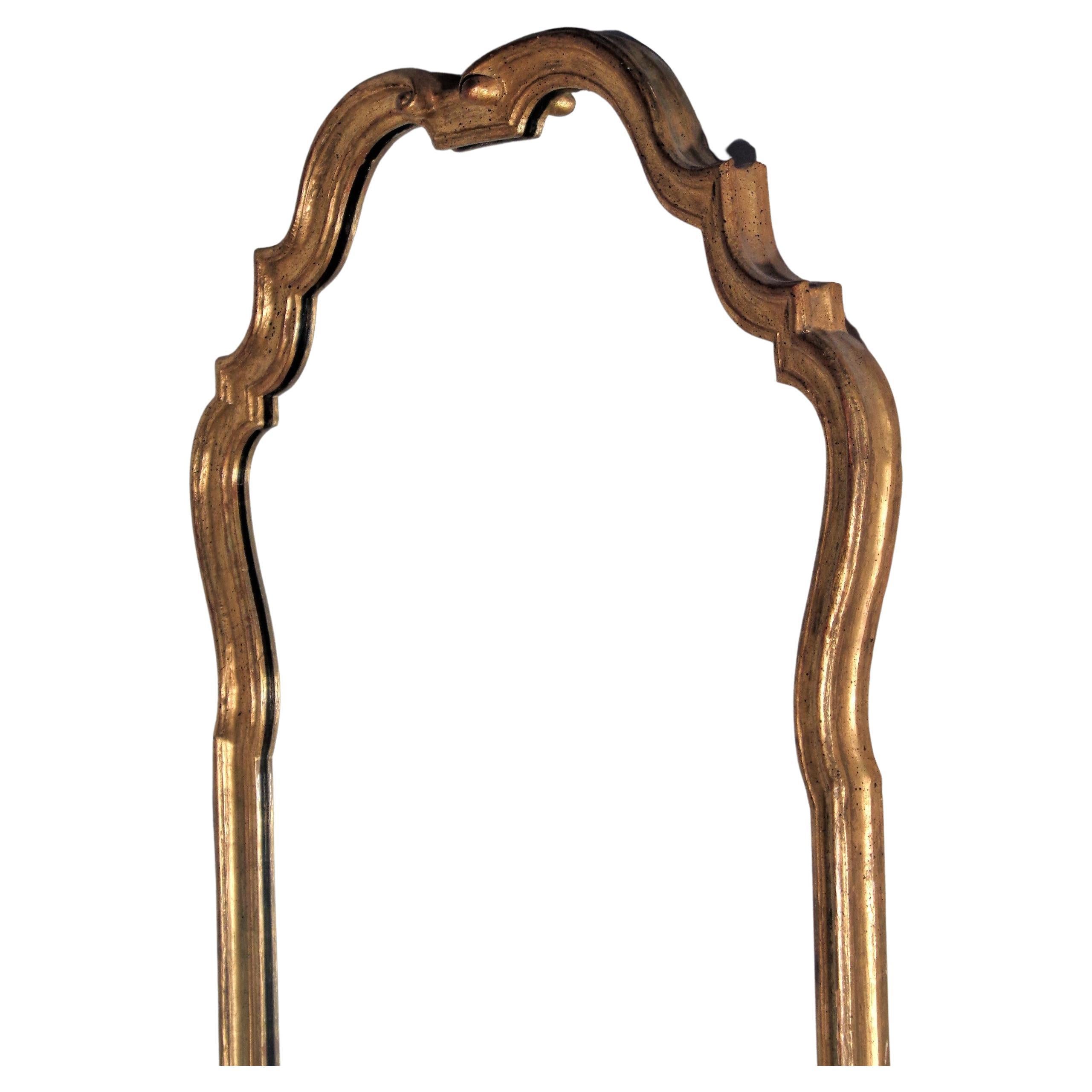 Hand-Carved Giltwood Mirror w/ Console Pino De Luca Italy 1960's