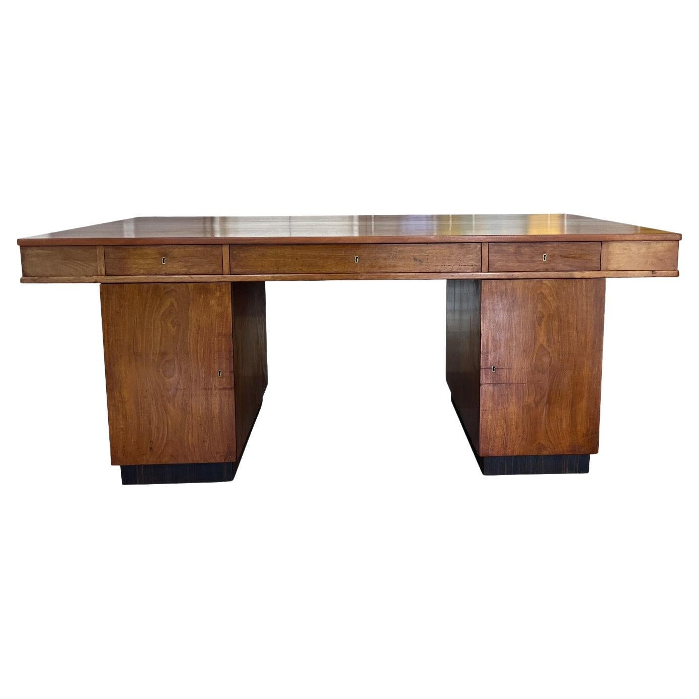 Large Scandinavian Art Deco Desk in the Style of Jindrich Halabala