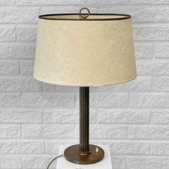 Large Scandinavian Art Deco table lamp, brass and steel, Sweden, 1920s