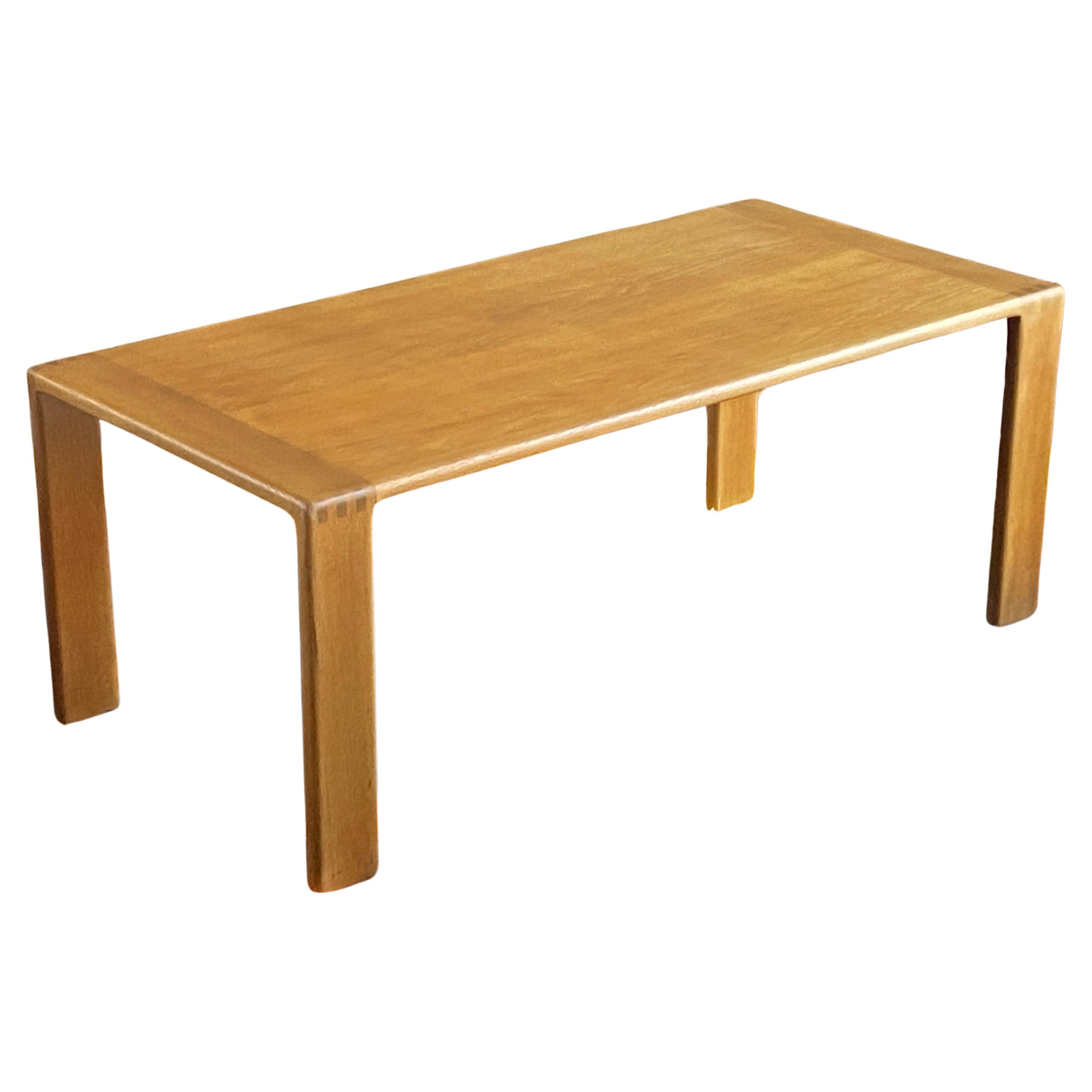 Large Scandinavian brutalist oak coffee table by Esko Pajamies - Bonanza series For Sale