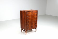 Large Scandinavian chest of drawers in rosewood Denmark 1960