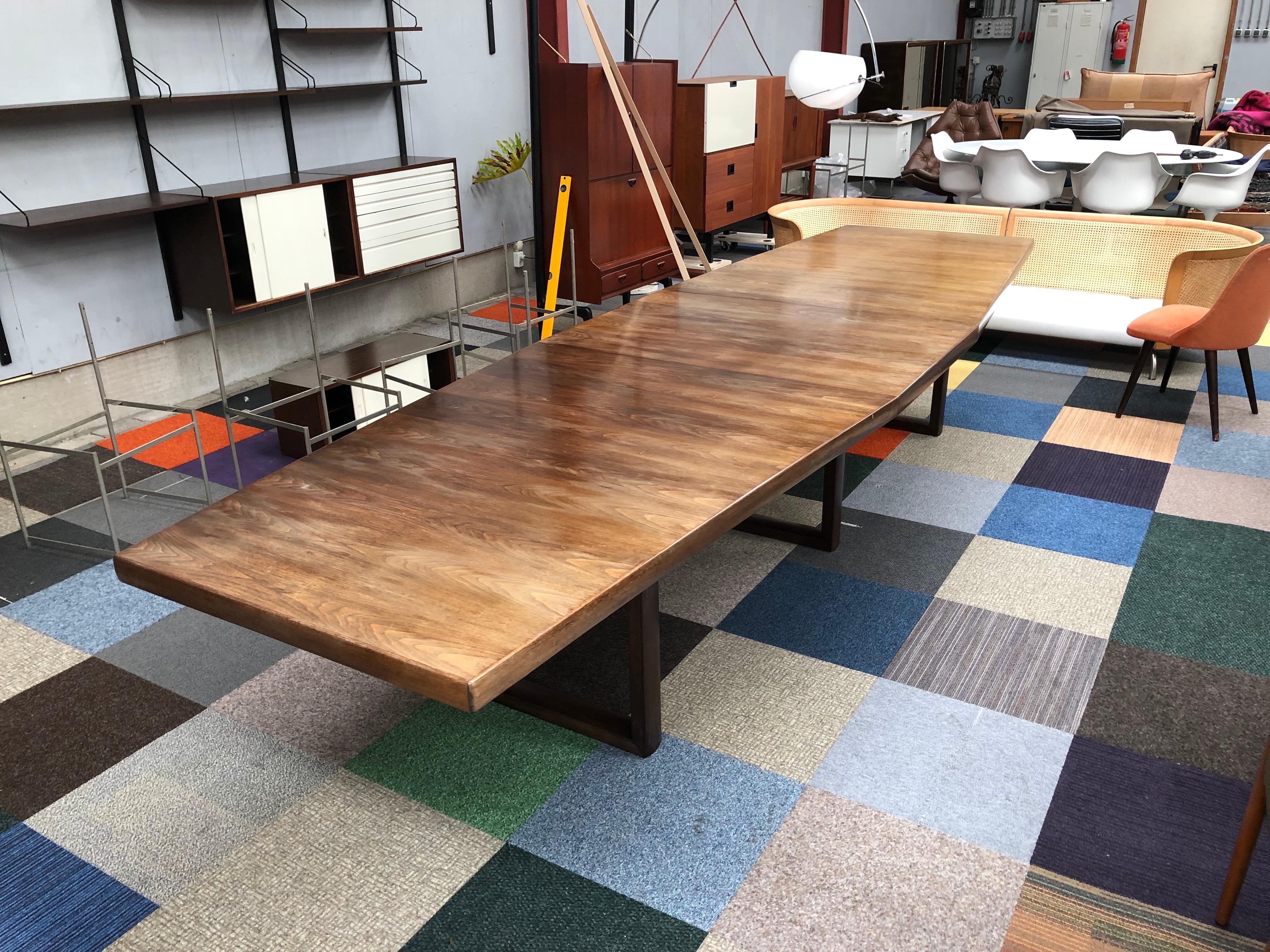 Large Scandinavian Conference or Dining Table, circa 1960 4