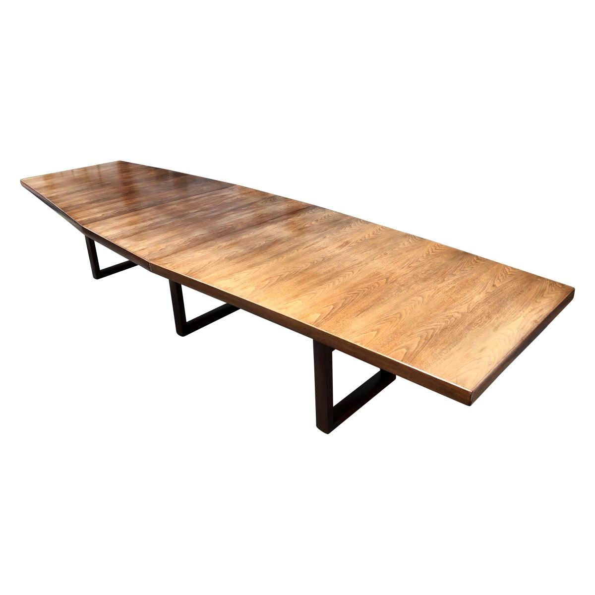 Large Scandinavian Conference or Dining Table, circa 1960
