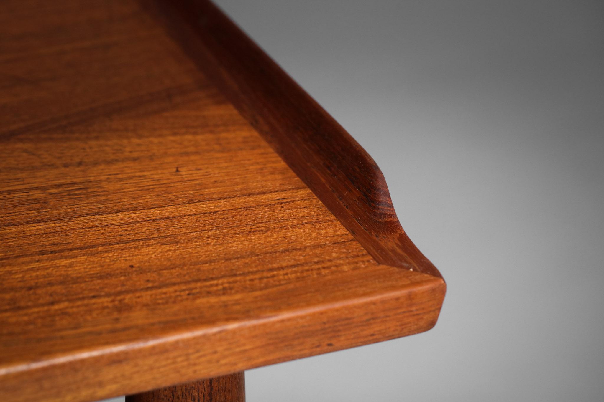 Large Scandinavian Desk by Danish Designer Arne Vodder in Teak Scandinavian E518 13