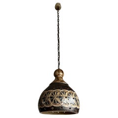 Large Scandinavian Mid-Century Modern Ceramic Pendant / Ceiling Light, 1970s