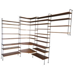 Used Large Scandinavian Mid Century Modular Wall Shelf System, 1960