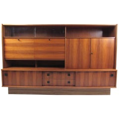 Retro Large Mid-Century Modern Bookcase or Wall Unit