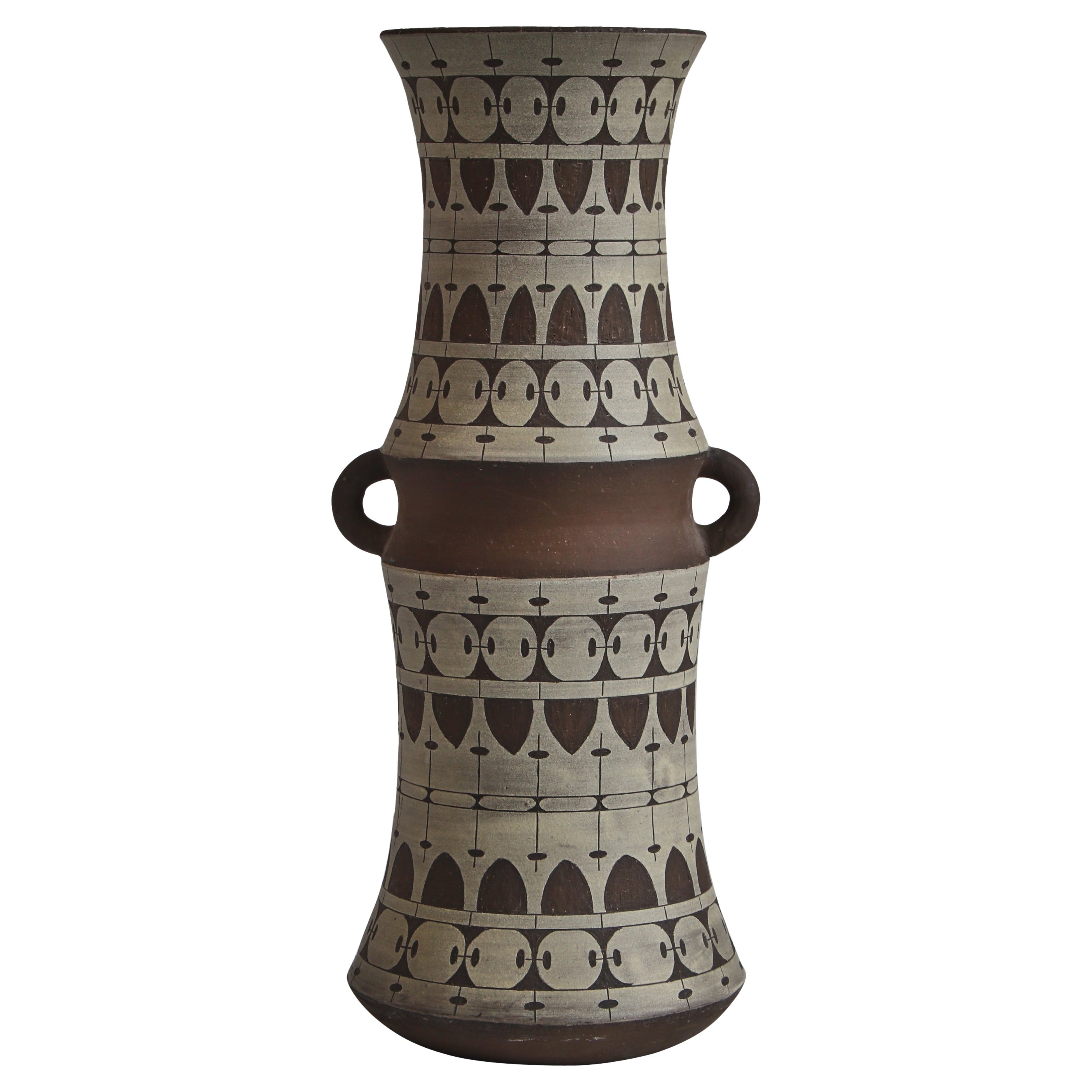 Large Scandinavian Modern Ceramic Floor Vase by Ulla Winblad, Sweden, 1960s