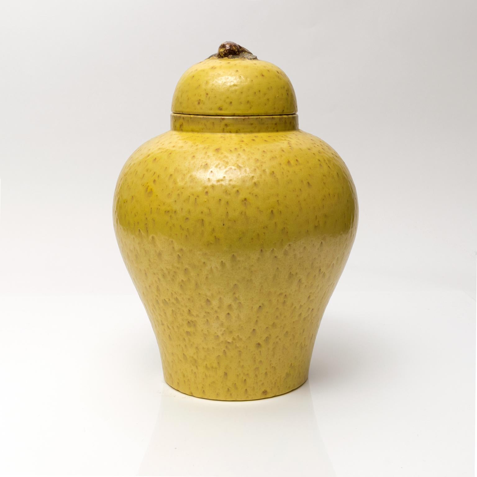 20th Century Large Scandinavian Modern Ceramic Jar by Jerk Werkmaster for Nittsjo, Sweden