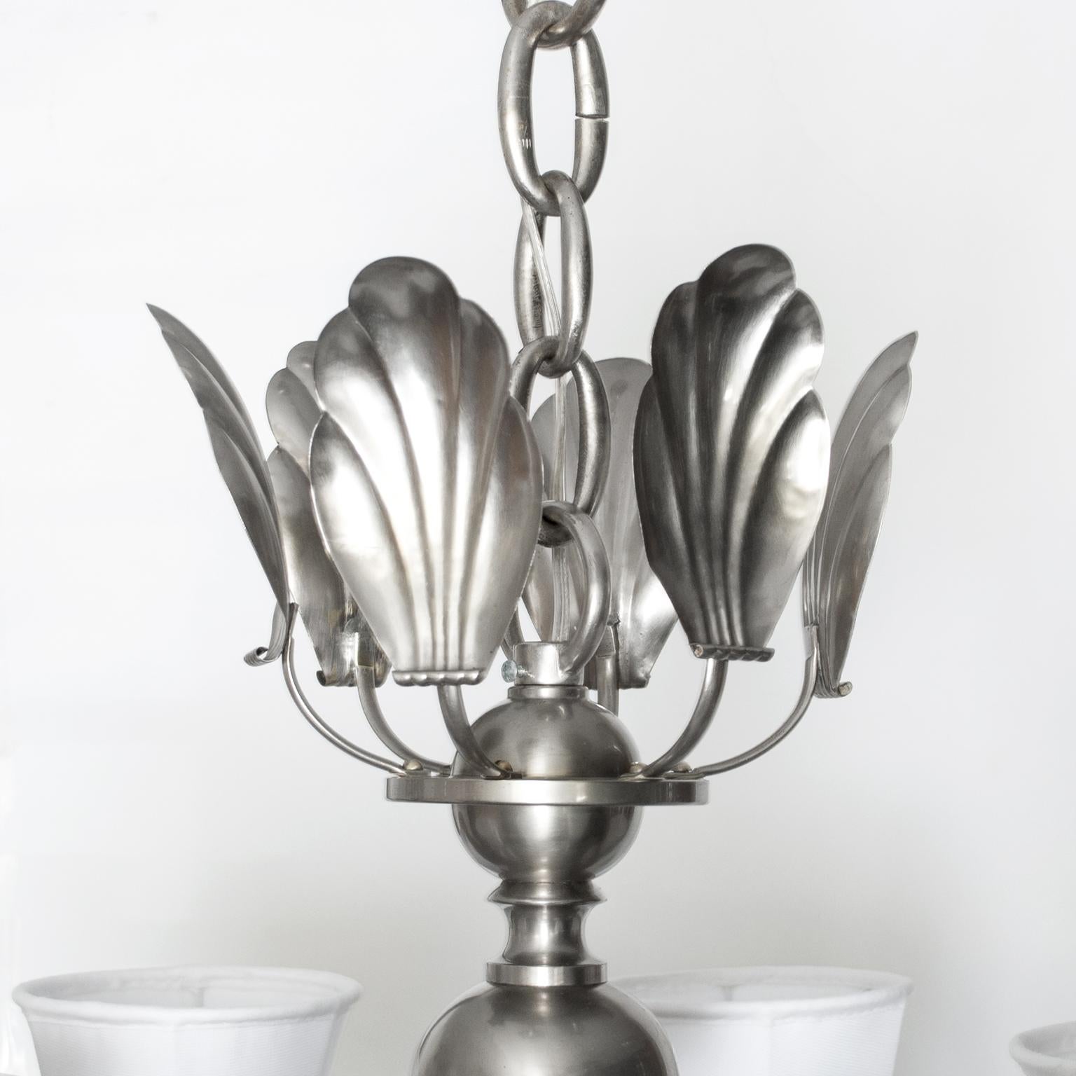 Large 1920's Scandinavian Modern Chandelier with 12 arms made by Svenskt Tenn In Excellent Condition In New York, NY