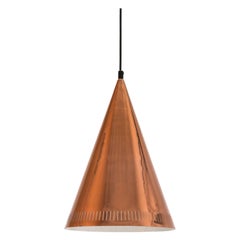 Large Scandinavian Modern Copper Cone Pendant Light by Falkenbergs, Sweden 1950s