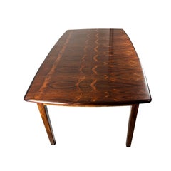 Large Scandinavian Modern Dining Table with Expressive Wood Grain, 1960s