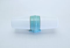 Large Scandinavian Modern Opaline Glass and Porcelain Wall Light by IFÖ, 1960s