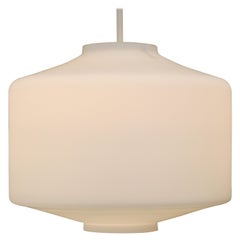 Large Scandinavian Modern Opaline Glass Ceiling Lamp