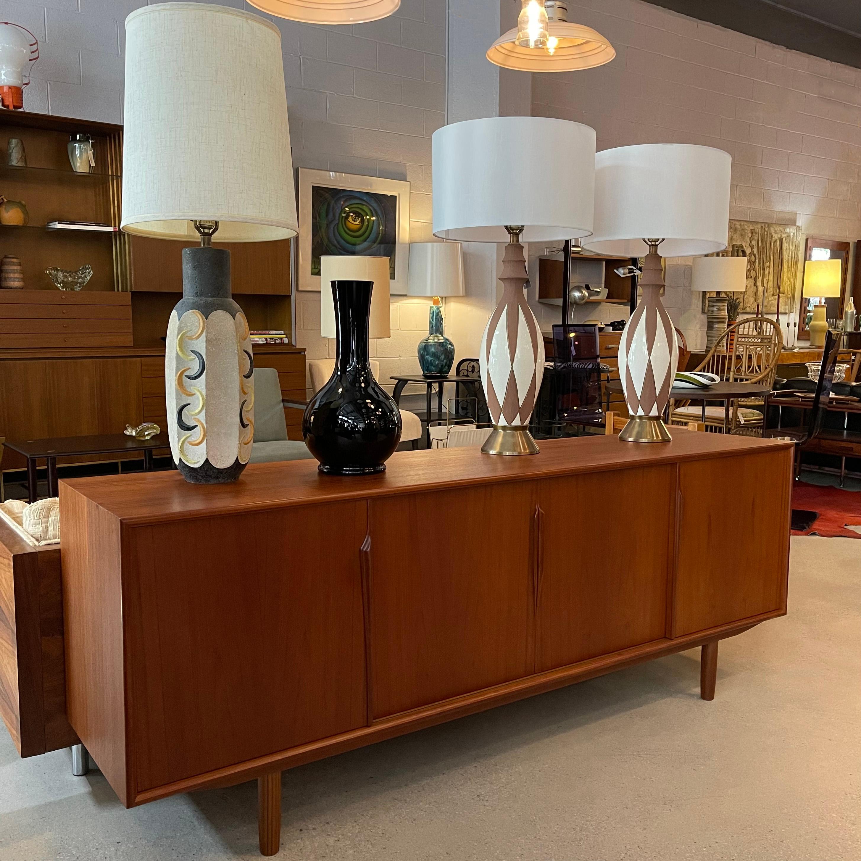 Large Scandinavian Modern Teak Credenza By Gunni Omann For ACO Mobler In Good Condition In Brooklyn, NY