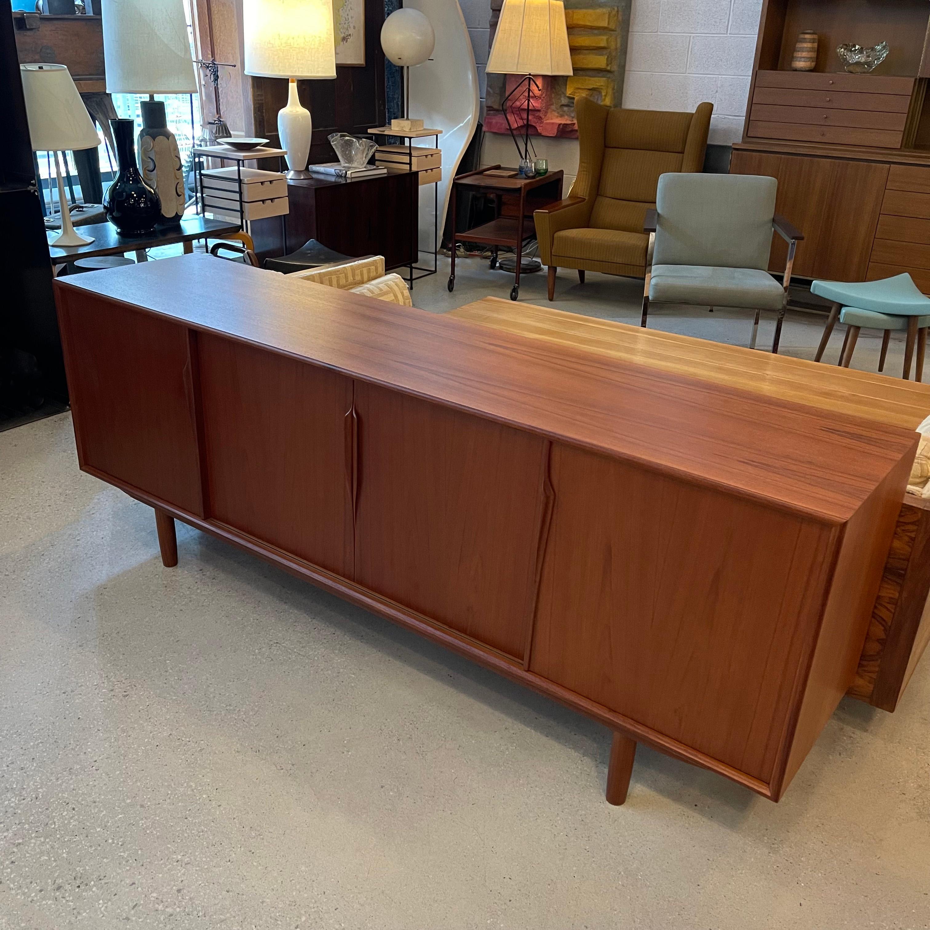 Large Scandinavian Modern Teak Credenza By Gunni Omann For ACO Mobler 2