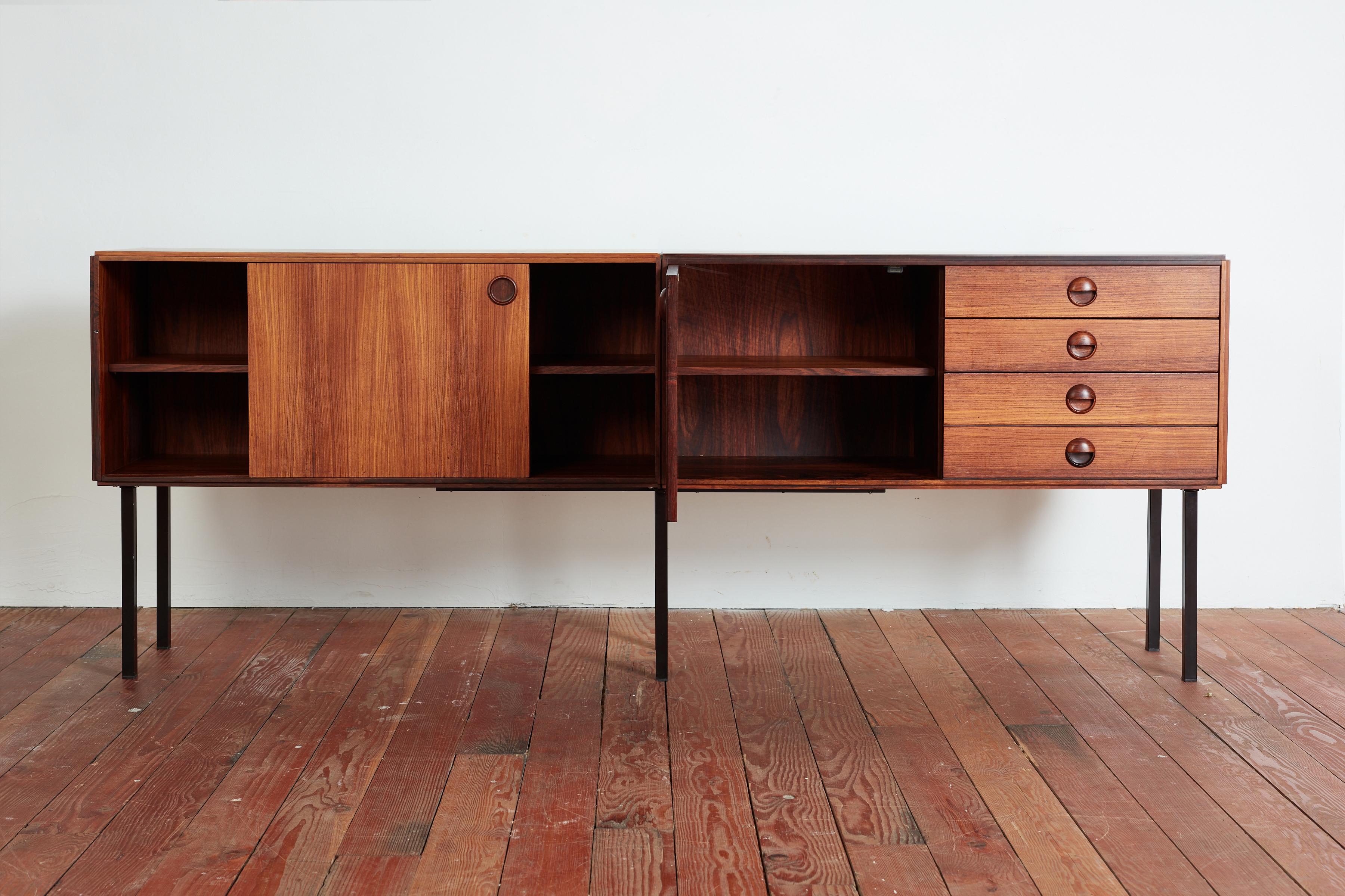 Iron Large Scandinavian Sideboard,  1950's  For Sale
