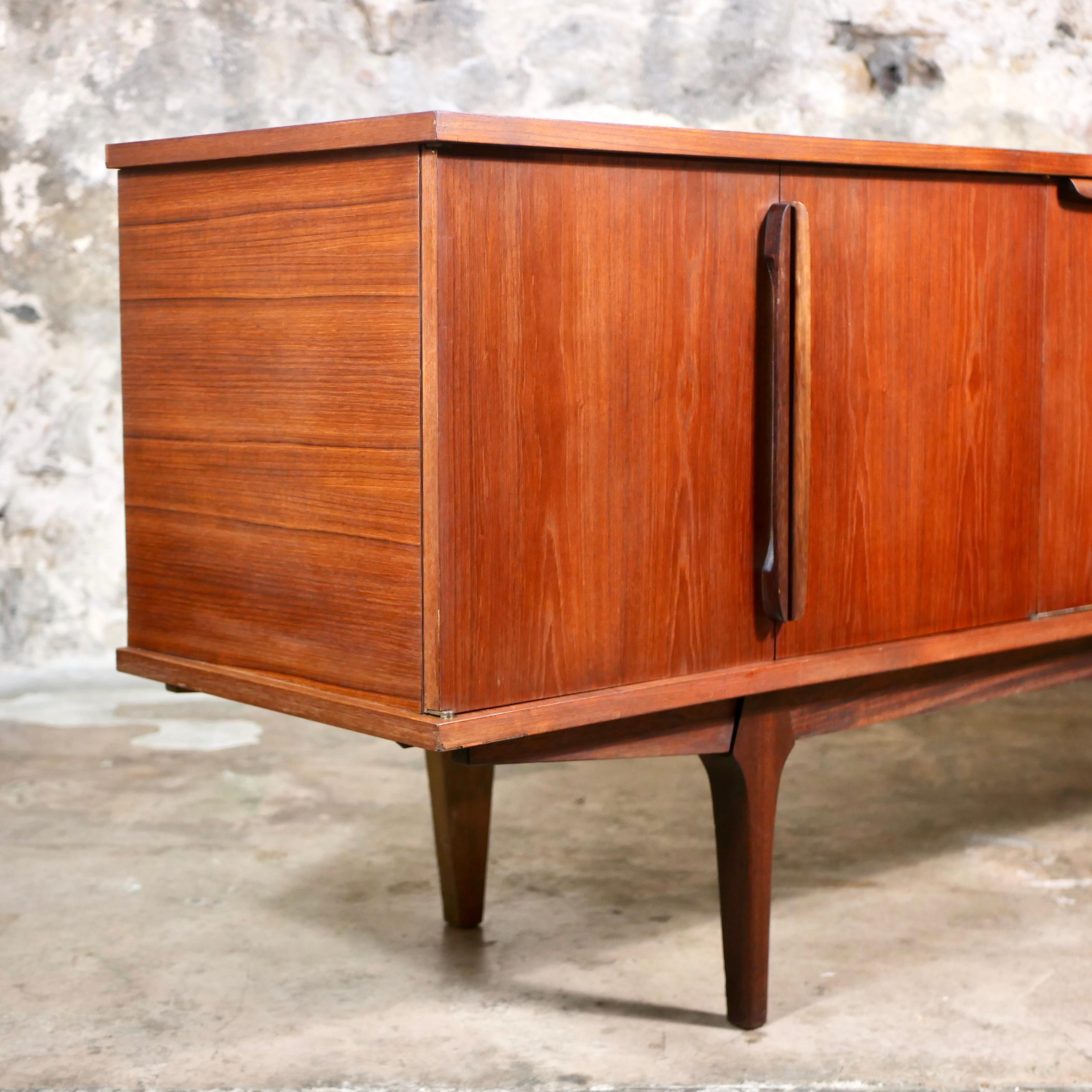Mid-20th Century Large scandinavian style sideboard in teak, made in France, 1960s