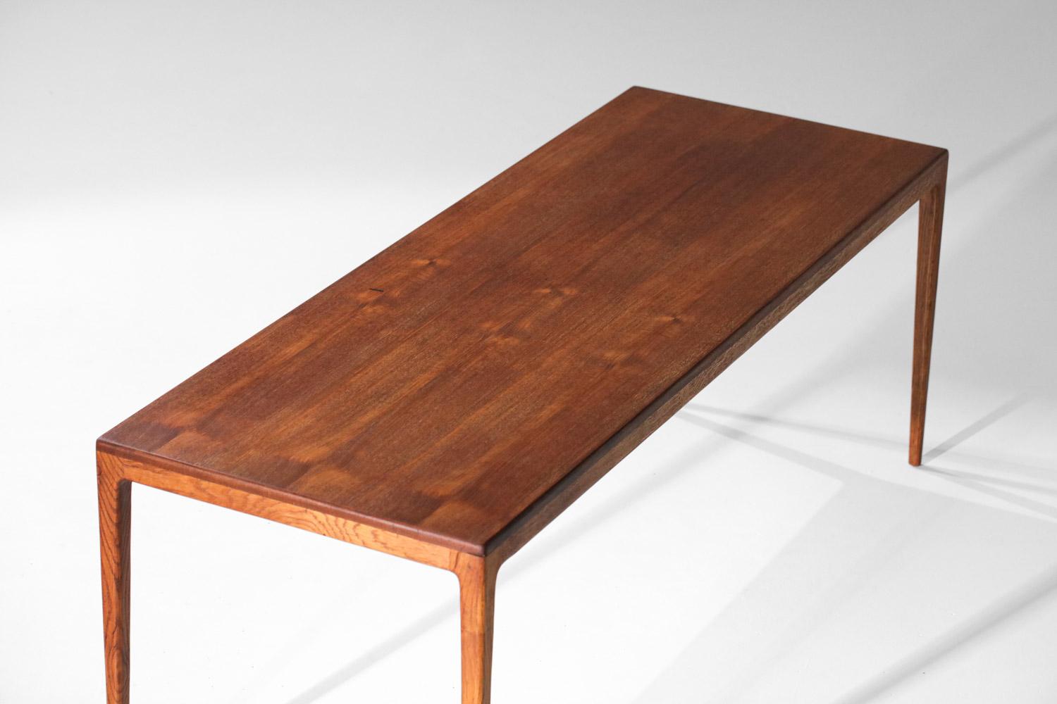 Grande table basse scandinave en teck au design danois vintage, années 60  en vente 5
