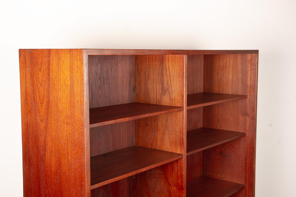 Large Scandinavian teak shelf, 6 adjustable shelves by Borge Mogensen 1960. For Sale 3