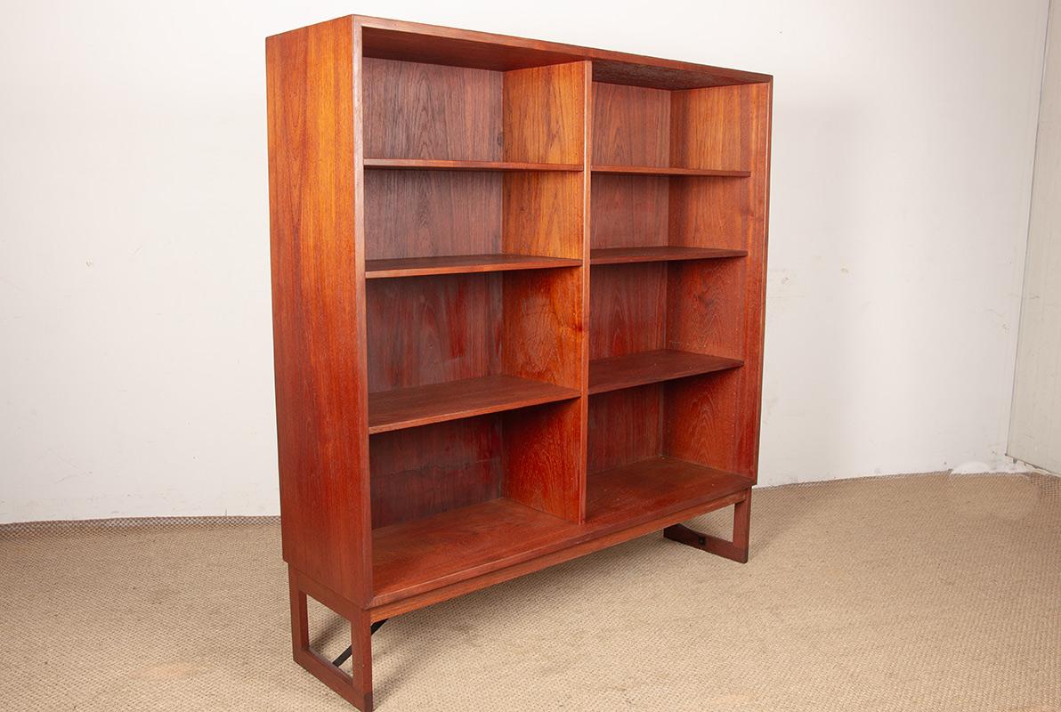 Large Scandinavian teak shelf, 6 adjustable shelves by Borge Mogensen 1960. For Sale 6