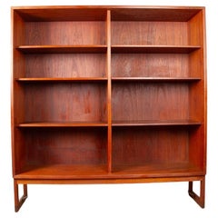 Large Scandinavian teak shelf, 6 adjustable shelves by Borge Mogensen 1960.