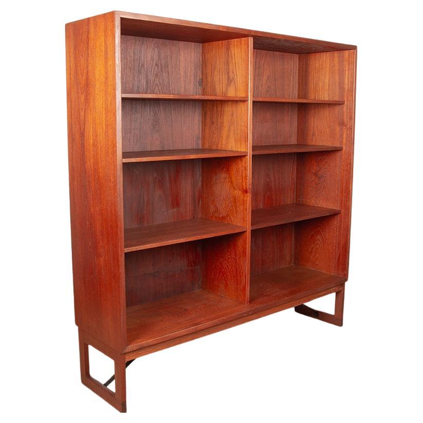 Large Scandinavian teak shelf, 6 adjustable shelves by Borge Mogensen 1960. For Sale