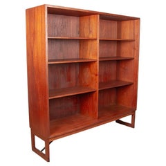 Large Scandinavian teak shelf, 6 adjustable shelves by Borge Mogensen 1960.