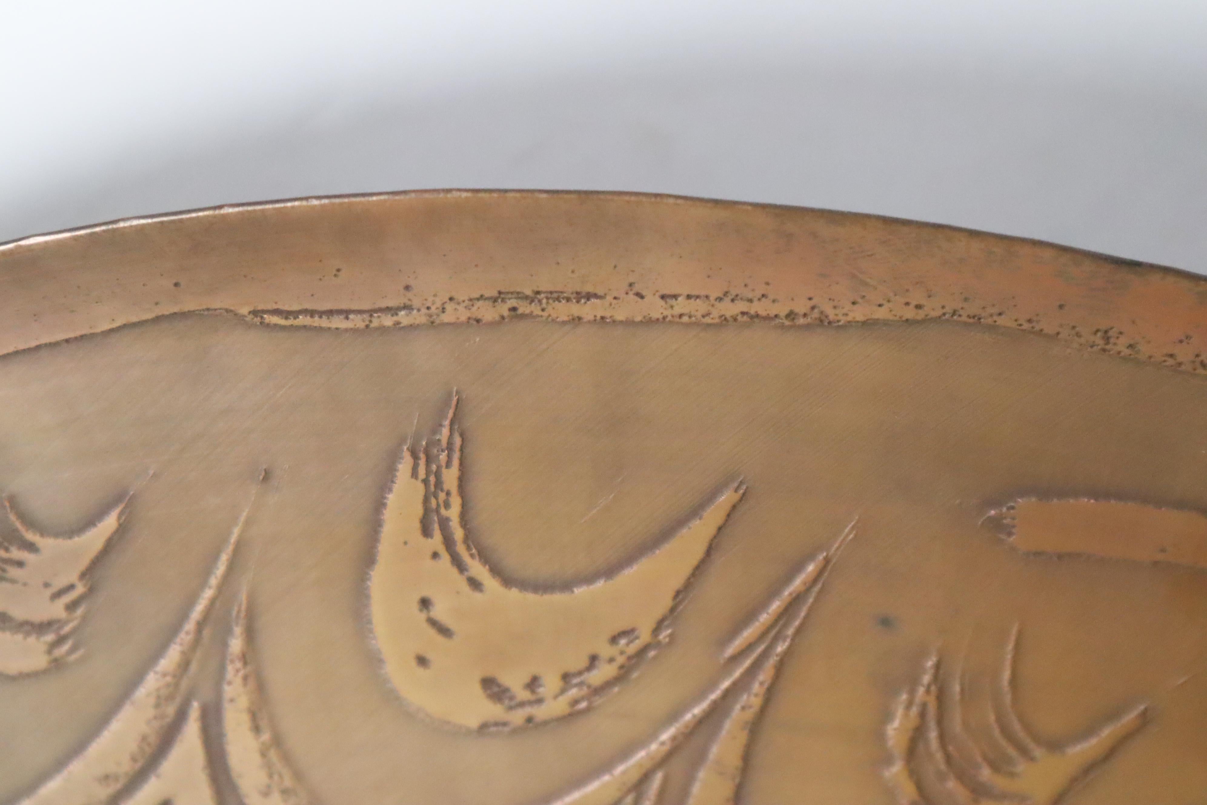 Large Scandinavian Wall Plate with two Fishes Attributed to Björn Wiinblad For Sale 5