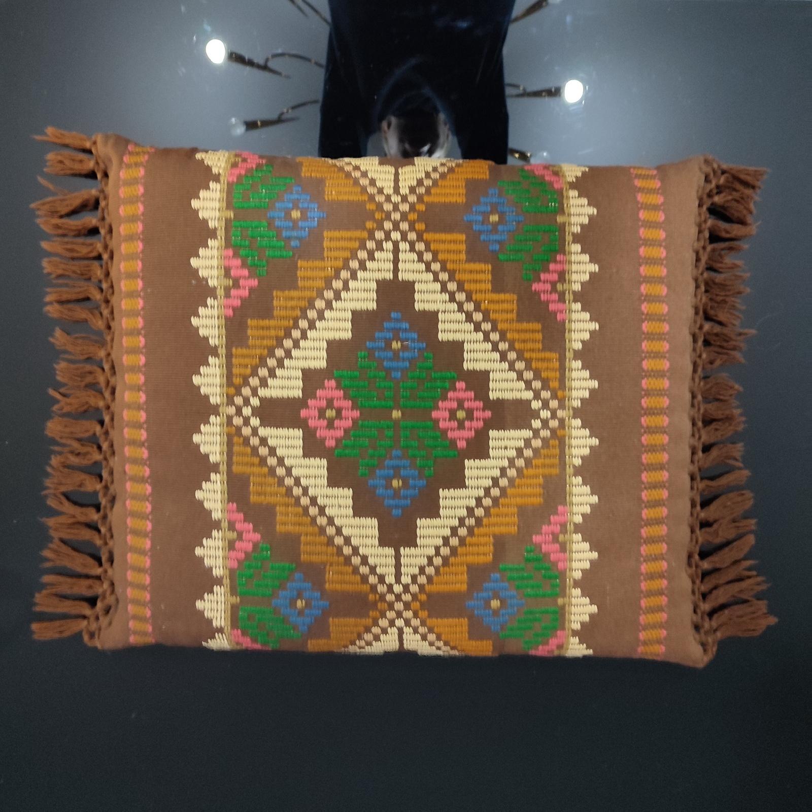 Hand-Woven Large Scandinavian Wool Pillow For Sale