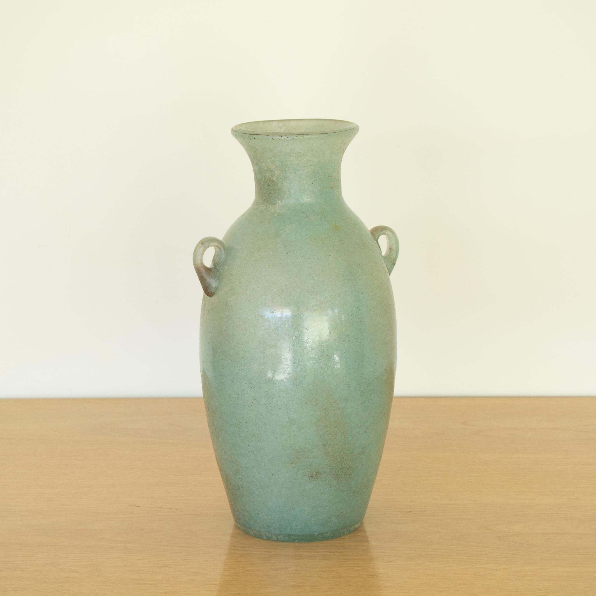 Large Scavo Glass Amphora Vase 5