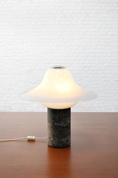 Large Scavo Murano Glass Table Lamp by Alfredo Barbini, Italy 1970's