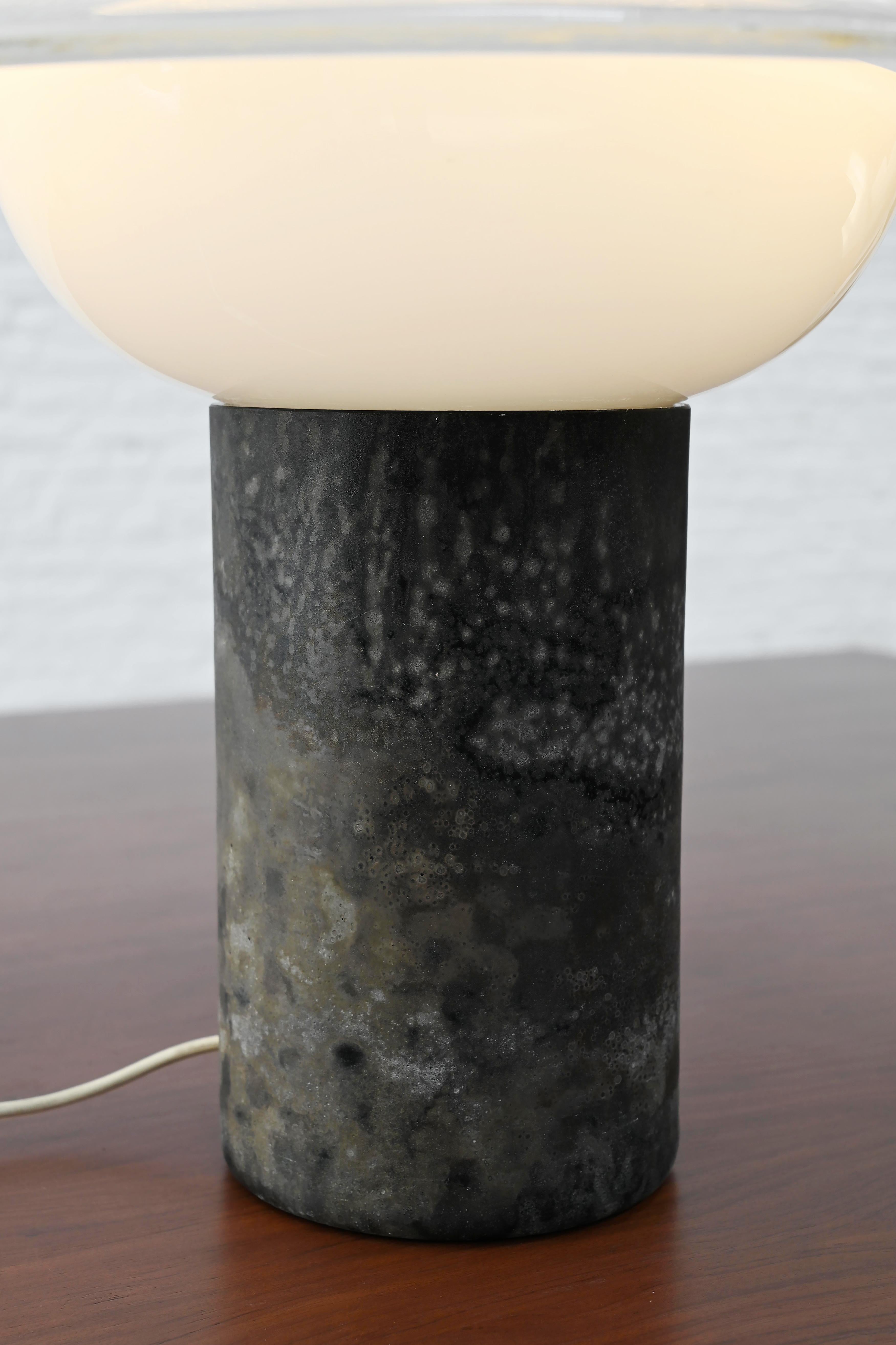 Gran lámpara de sobremesa de cristal de Murano Scavo de Alfredo Barbini, Italia Años 70 Cristal de Murano en venta