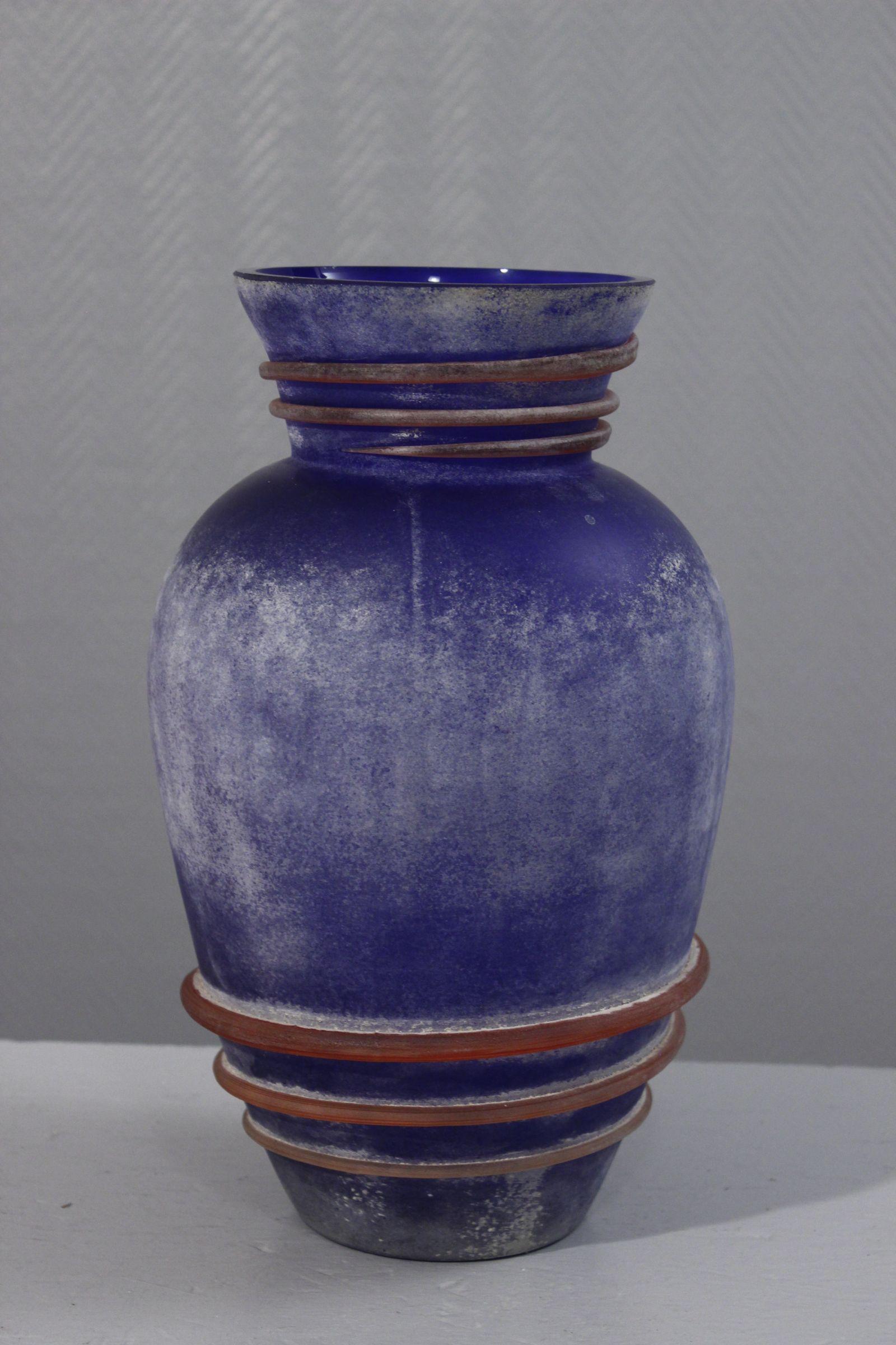 Vetro soffiato Grande vaso postmoderno 
