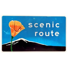 Large 'Scenic Route' California Highway Sign