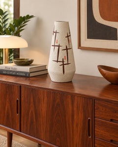 Large Scheurich West German Mid-Century Modern Atomic Ceramic Vase, Model 529/38